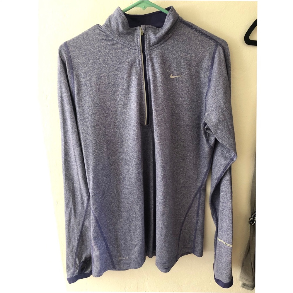 NIKE Heathered purple quarter zip